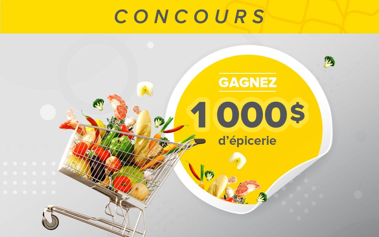 1000$ d'epicerie