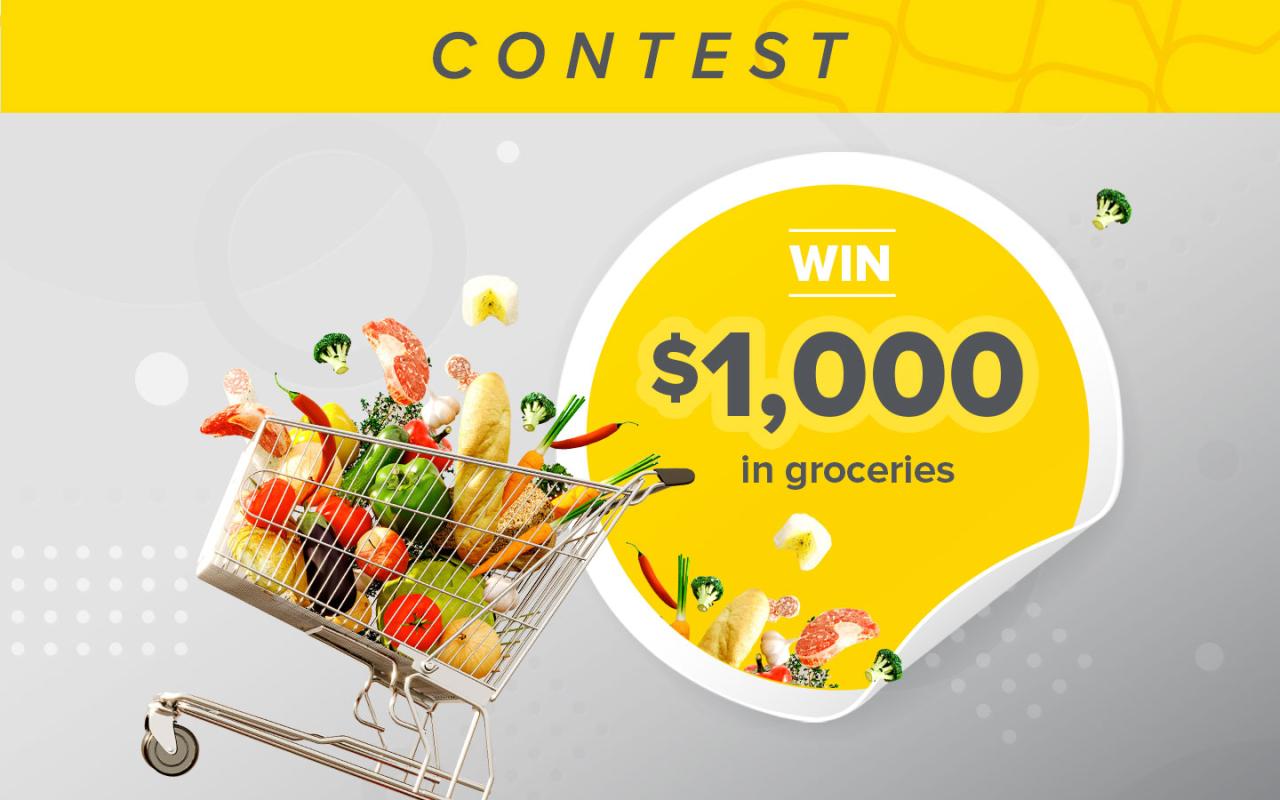 1000 in groceries