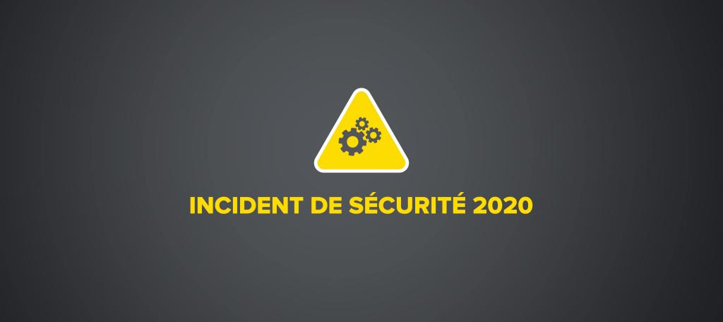 Bannière incident de sécurité