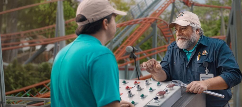 Employés du manège dans la publicité Promutuel Assurance 2026