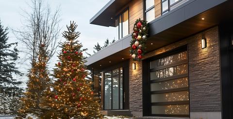 Une maison décorée pour le temps des fêtes