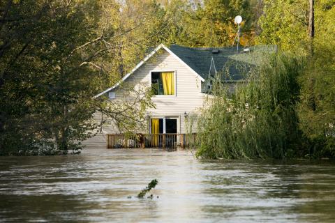 Maison en plene zone inondée