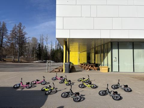 Bénévoles et participants au raid vélo annuel Bras-du-Nord  Promutuel Les Bâtisseurs