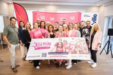 Participants et partenaires de La Joséphine lors du lancement de l’événement à Drummondville.